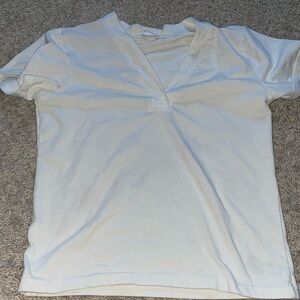 White v neck shirt